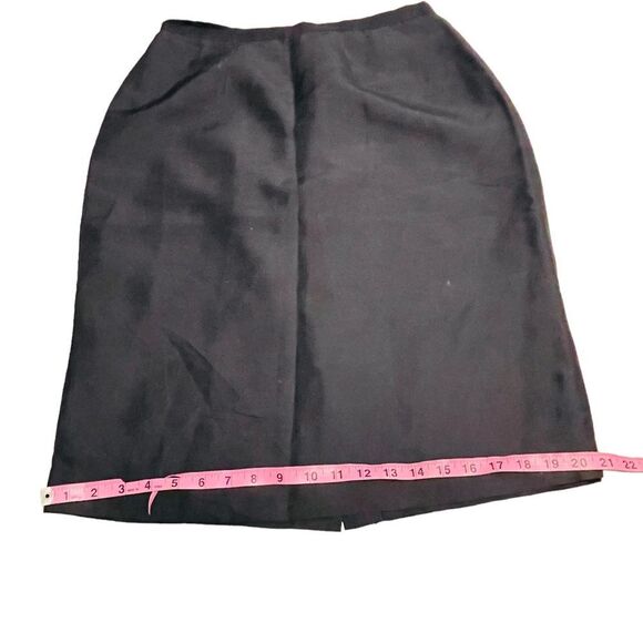 10/$25🦋 Spenser Jeremy Black 100% Silk Pencil Skirt - Size 12 - Picture 9 of 12